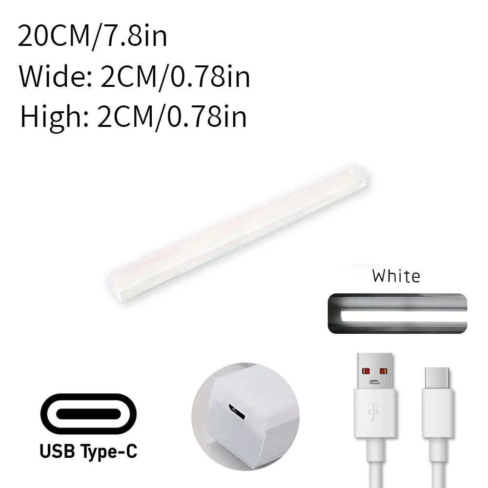 LED Motion Sensor Light Night Light USB under Cabinet Light for Kitchen Cabinet Bedroom Wardrobe Sensor Indoor Lighting